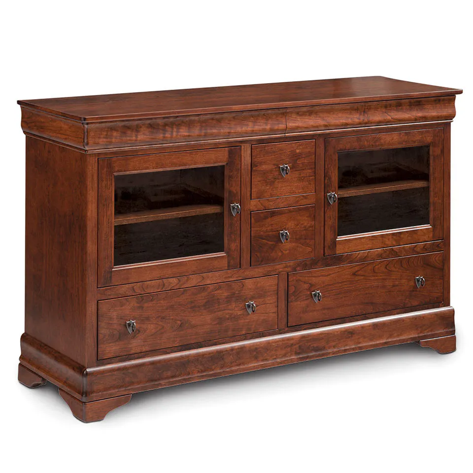 Simply Amish LELPP-A03E Louis Philippe TV Stand, 72″