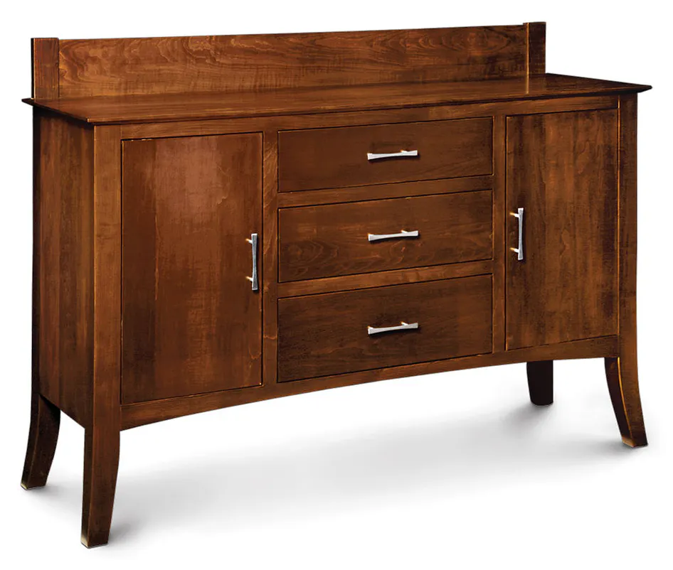 Simply Amish TSLII60SB Loft II Sideboard - Features two adjustable shelves on each side Simply Amish TSLII60SB Loft II Sideboard - Features two adjustable shelves on each side