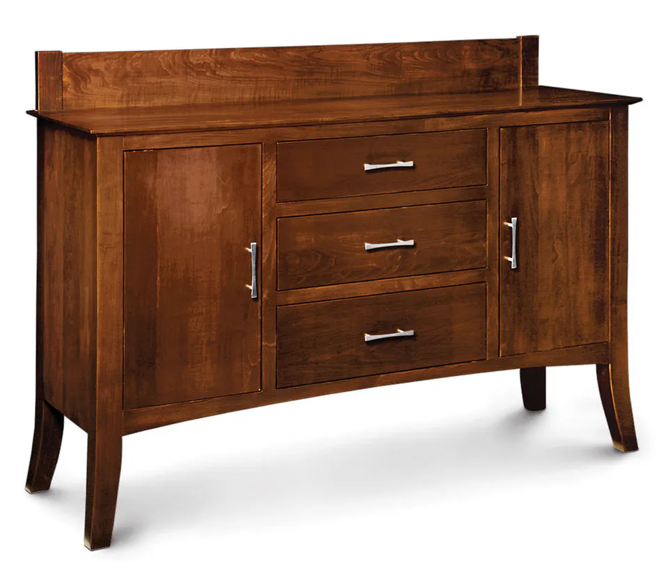 Simply Amish TSLII60SB Loft II Sideboard - Features two adjustable shelves on each side Simply Amish TSLII60SB Loft II Sideboard - Features two adjustable shelves on each side