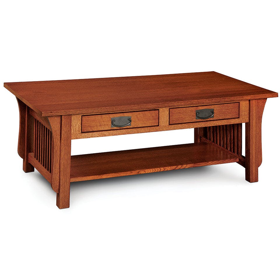 Simply Amish TVD2346CT Prairie Mission 2-Drawer Coffee Table