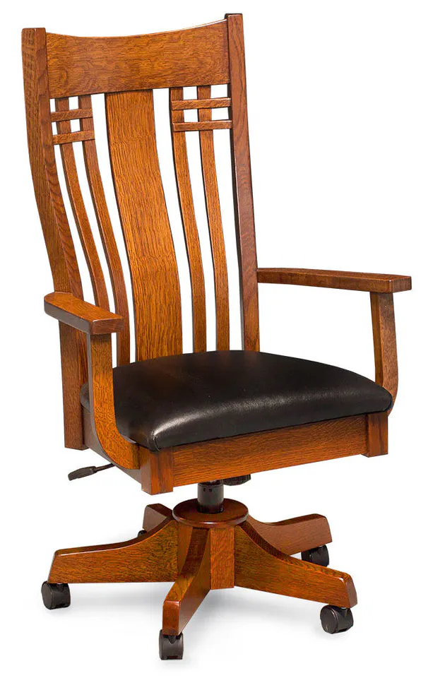Simply Amish WCBRL-01B-F Bradley Arm Desk Chair w/ Fabric Cushion Seat Simply Amish WCBRL-01B-F Bradley Arm Desk Chair w/ Fabric Cushion Seat