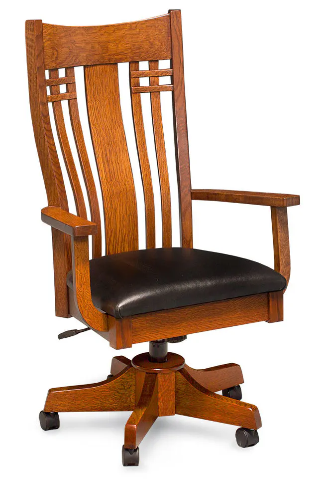 Simply Amish WCBRL-01B-F Bradley Arm Desk Chair w/ Fabric Cushion Seat Simply Amish WCBRL-01B-F Bradley Arm Desk Chair w/ Fabric Cushion Seat