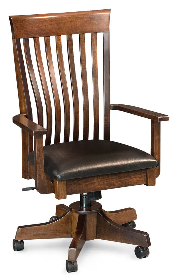 Simply Amish WCLF2-01B-F Loft II Arm Desk Chair w/ Fabric Cushion Seat Simply Amish WCLF2-01B-F Loft II Arm Desk Chair w/ Fabric Cushion Seat