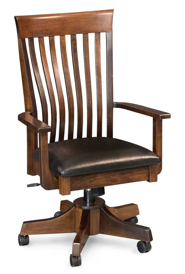 Simply Amish WCLF2-01B-F Loft II Arm Desk Chair w/ Fabric Cushion Seat Simply Amish WCLF2-01B-F Loft II Arm Desk Chair w/ Fabric Cushion Seat