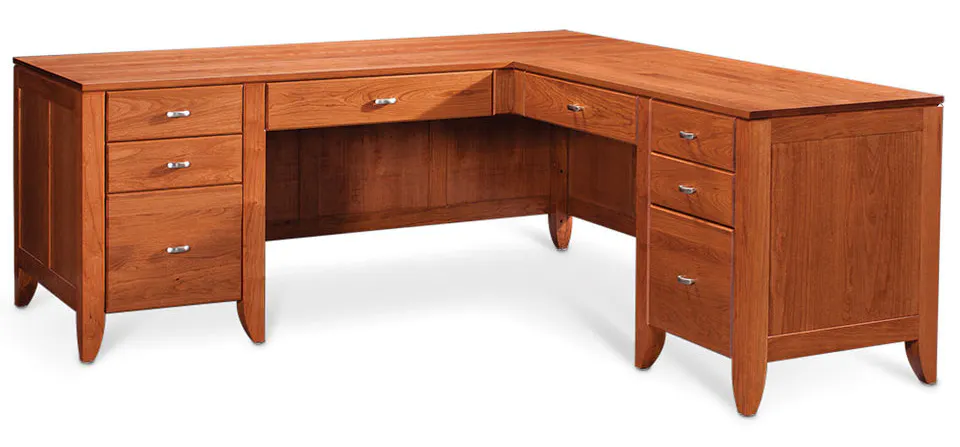 Simply Amish WDJUS-15I2/DLJUHT Justine L Shape Desk, Right Return/ Large Simply Amish WDJUS-15I2/DLJUHT Justine L Shape Desk, Right Return/ Large