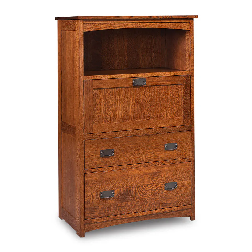 Simply Amish WDPMS-08G0 Prairie Mission Laptop Cabinet with File Drawer