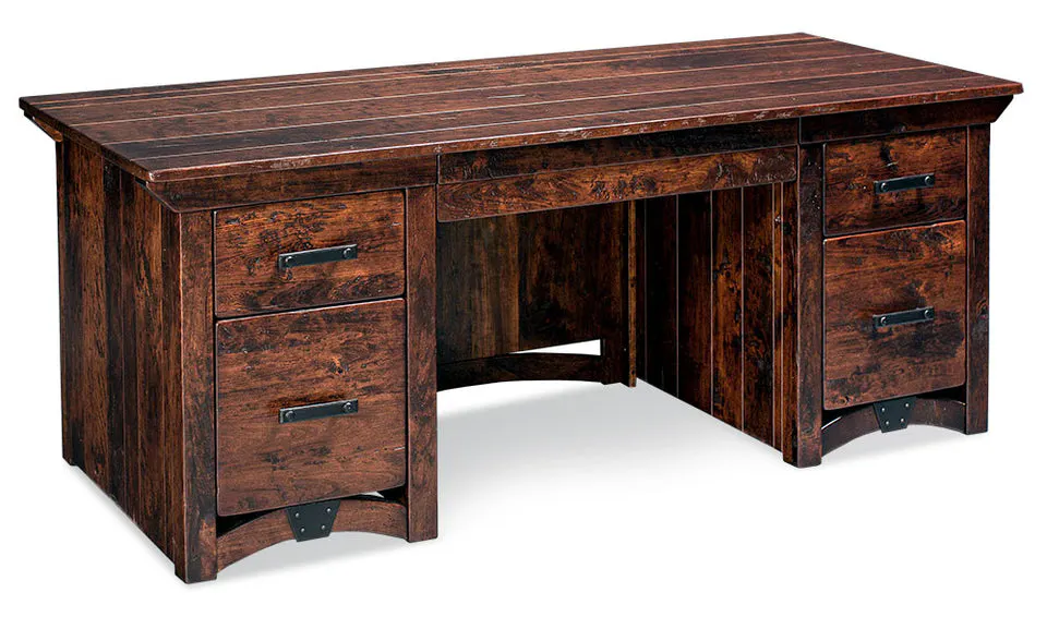 Simply Amish WDTRB-02A5 B&O Railroad Trestle Bridge Executive Desk Simply Amish WDTRB-02A5 B&O Railroad Trestle Bridge Executive Desk