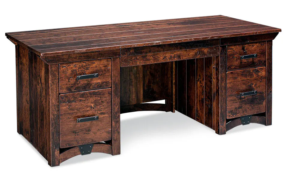 Simply Amish WDTRB-02A5 B&O Railroad Trestle Bridge Executive Desk Simply Amish WDTRB-02A5 B&O Railroad Trestle Bridge Executive Desk