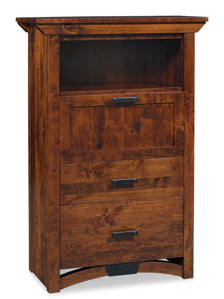 Simply Amish WDTRB-08G1 B&O Railroad Trestle Bridge Laptop Cabinet with File Drawer Simply Amish WDTRB-08G1 B&O Railroad Trestle Bridge Laptop Cabinet with File Drawer