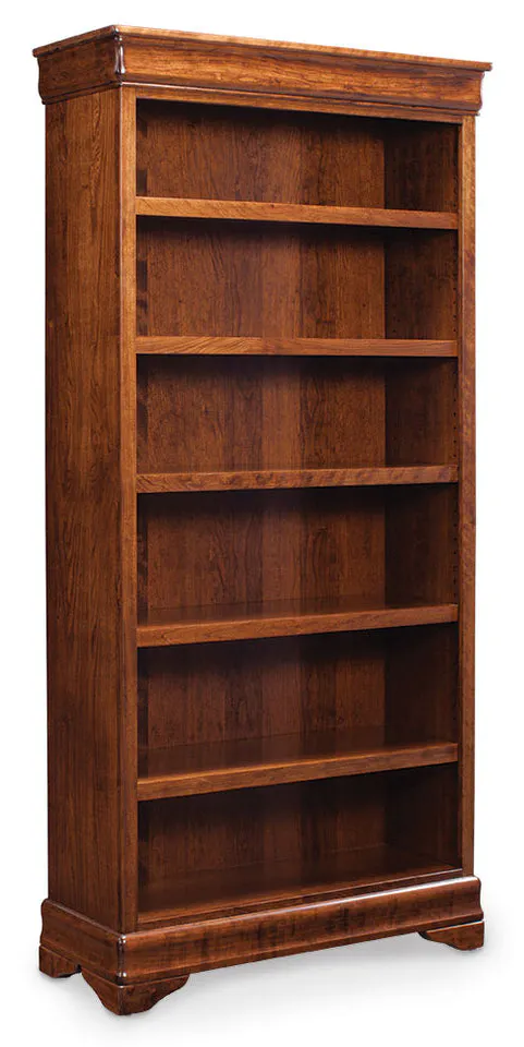 Simply Amish WOLPP-OPN-3665 Louis Philippe Open Bookcase w/ 3 Adjustable Shelves Simply Amish WOLPP-OPN-3665 Louis Philippe Open Bookcase w/ 3 Adjustable Shelves