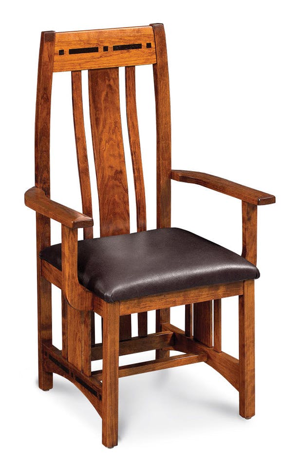 Simply Amish SAAA-5-W Aspen Arm Chair with Lower Back Simply Amish SAAA-5-W Aspen Arm Chair with Lower Back