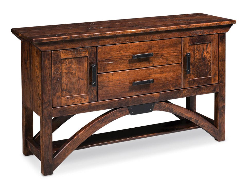 Simply Amish ESTRB-D11 B&O Railroad Trestle Bridge Sideboard - Open Space Behind Doors. Plank Top and Sides Simply Amish ESTRB-D11 B&O Railroad Trestle Bridge Sideboard - Open Space Behind Doors. Plank Top and Sides
