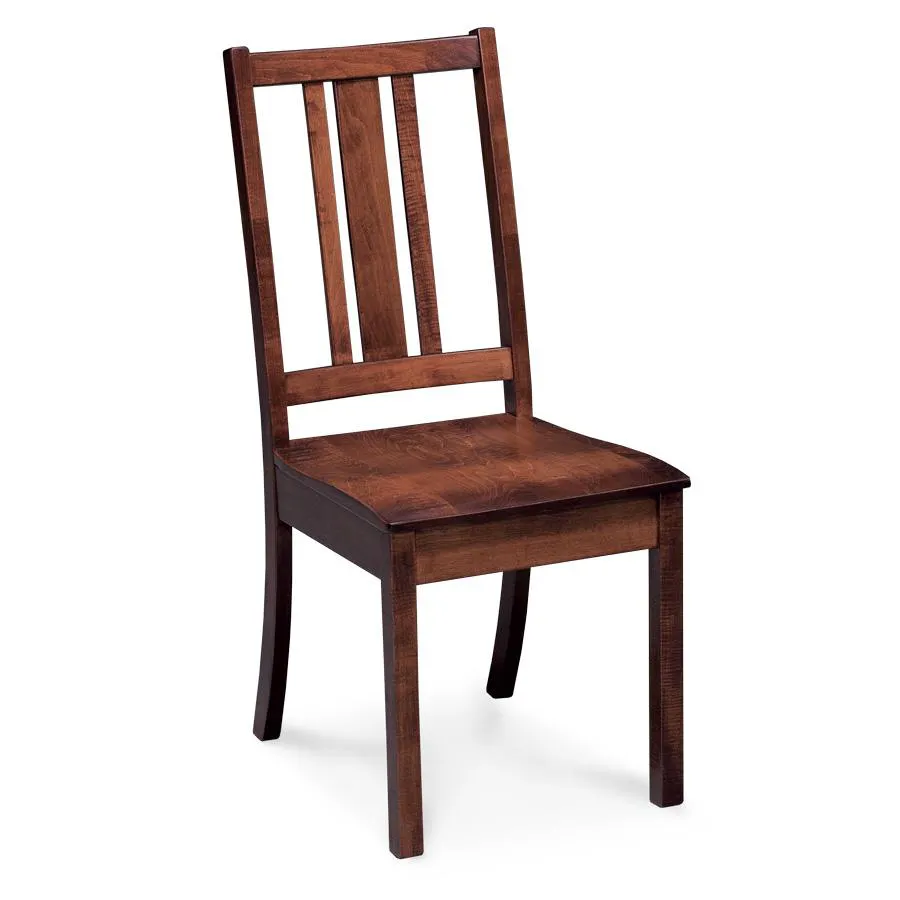 Simply Amish ECWAV-02A-L Waveland Side Chair w/ Leather Cushion Seat