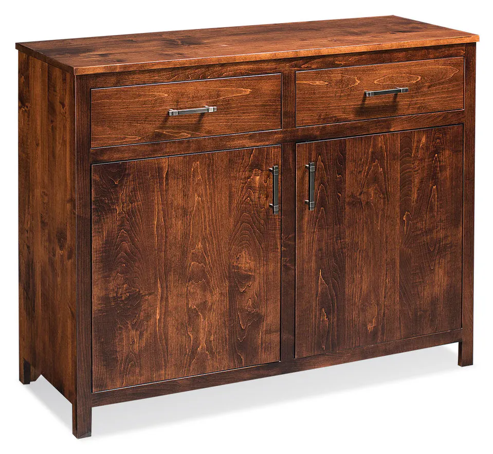 Simply Amish ESSHE-D18 Sheffield 2-Door Sideboard - One adjustable shelf on each side Simply Amish ESSHE-D18 Sheffield 2-Door Sideboard - One adjustable shelf on each side