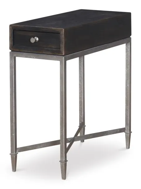 Century Furniture B2B-612 Charles Chairside Table Black Rustic Century Furniture B2B-612 Charles Chairside Table Black Rustic