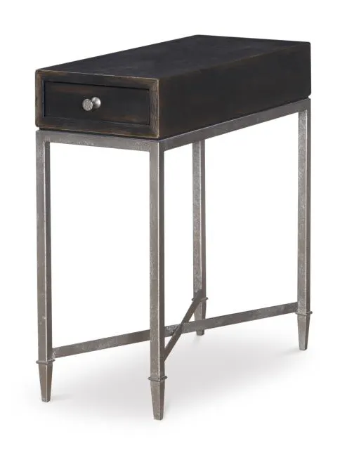 Century Furniture B2B-612 Charles Chairside Table Black Rustic Century Furniture B2B-612 Charles Chairside Table Black Rustic
