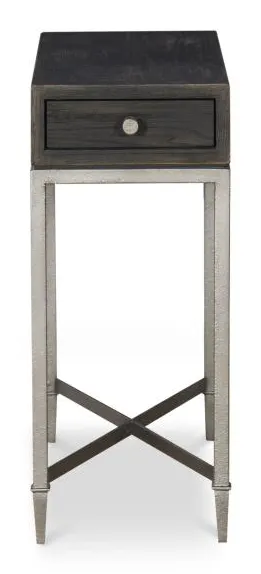 Century Furniture B2B-612 Charles Chairside Table Black Rustic Century Furniture B2B-612 Charles Chairside Table Black Rustic