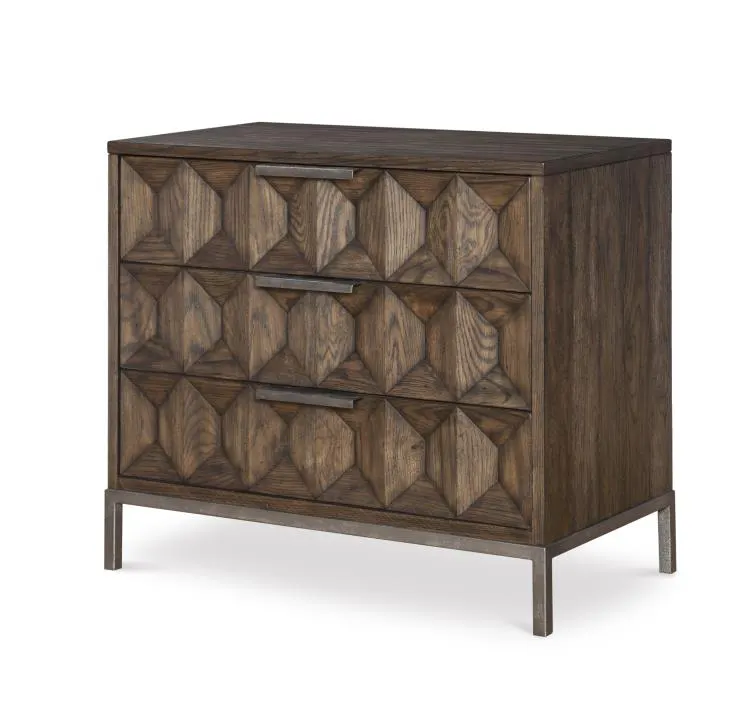 Century Furniture B2H-705 Elliott Three Drawer Chest Brown Rustic