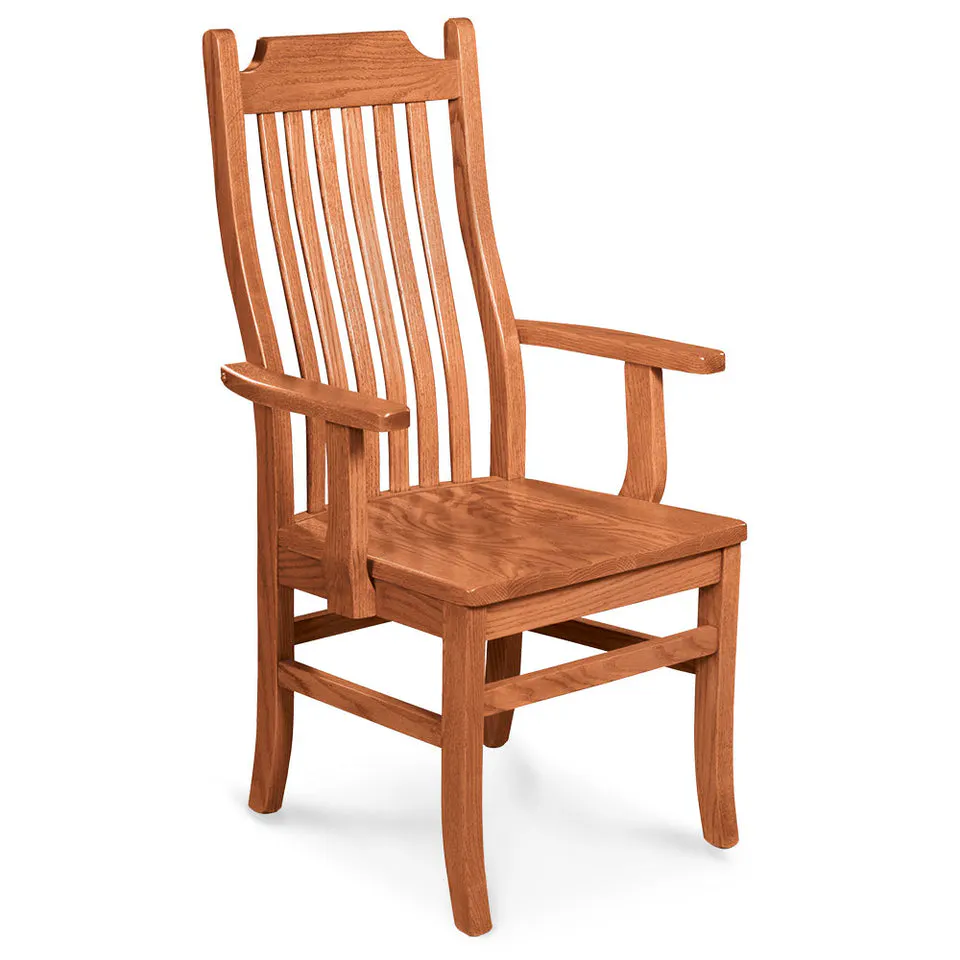 Simply Amish KSUAC-L Urbandale Arm Chair w/ Leather Cushion Seat