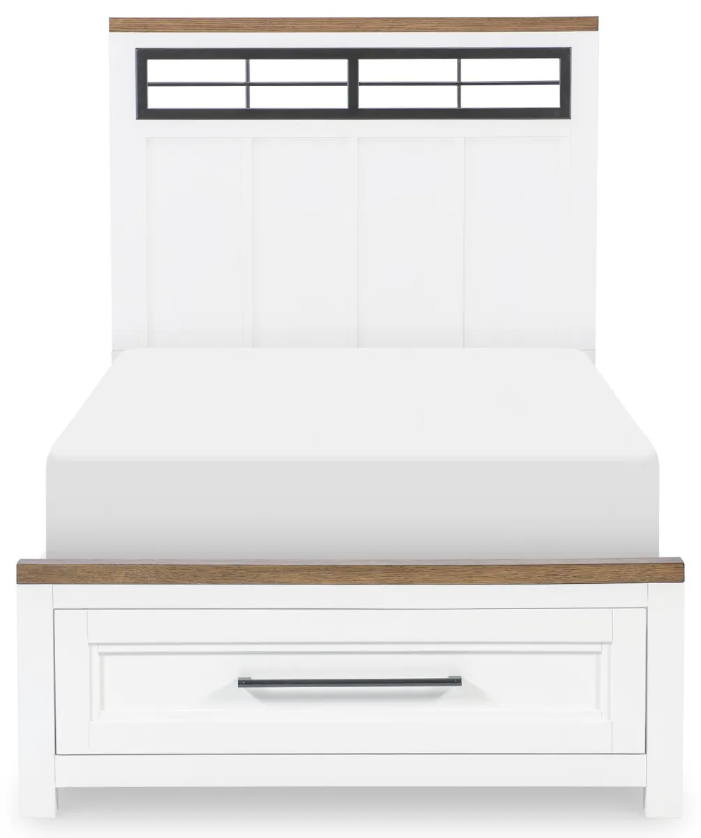 Legacy Classic Kids 1568-4203K Dutton Complete Metalwork Panel Bed w/ Storage Footboard Twin Legacy Classic Kids 1568-4203K Dutton Complete Metalwork Panel Bed w/ Storage Footboard Twin