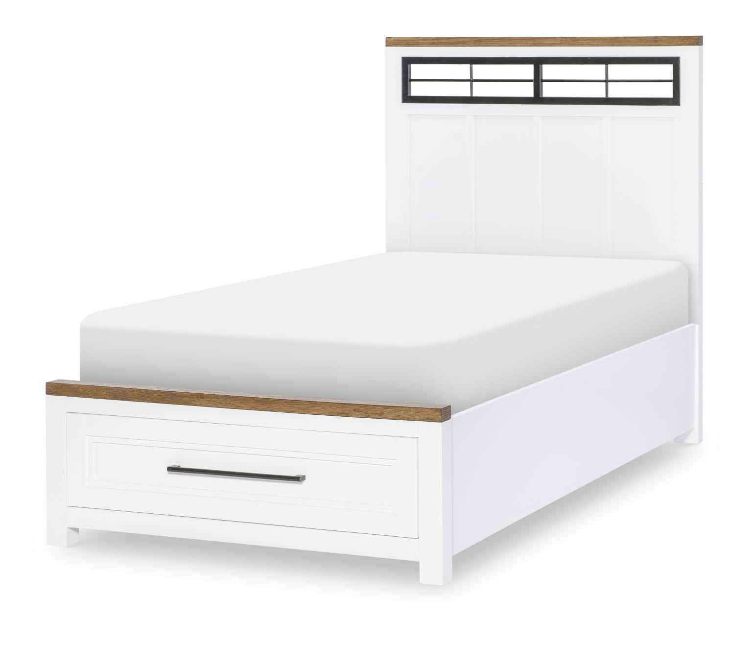 Legacy Classic Kids 1568-4203K Dutton Complete Metalwork Panel Bed w/ Storage Footboard Twin