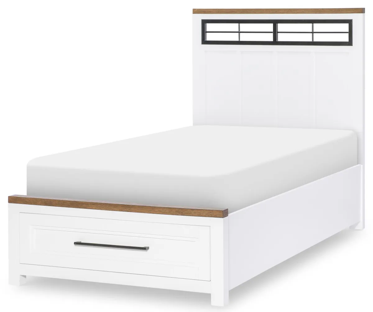Legacy Classic Kids 1568-4203K Dutton Complete Metalwork Panel Bed w/ Storage Footboard Twin Legacy Classic Kids 1568-4203K Dutton Complete Metalwork Panel Bed w/ Storage Footboard Twin