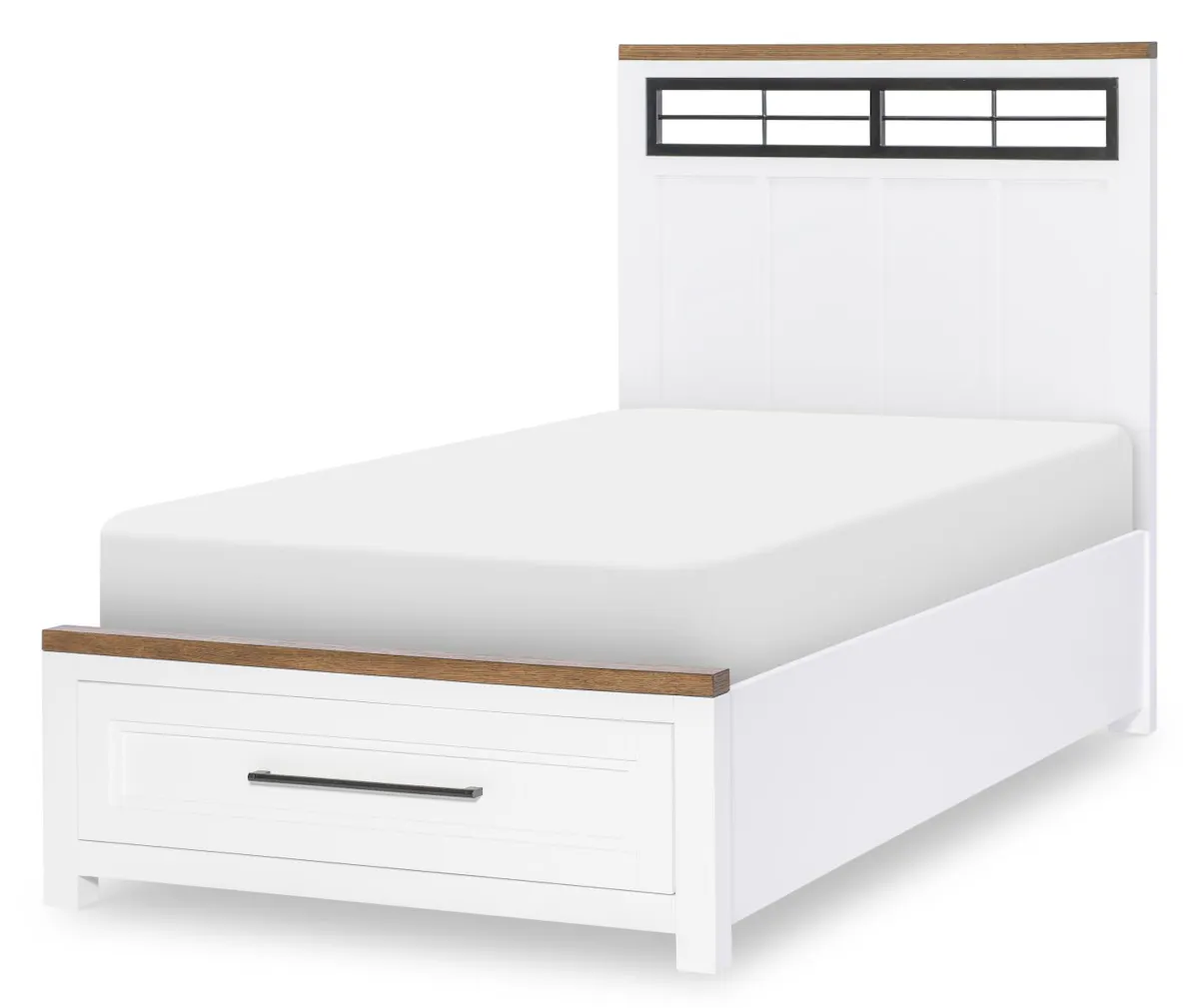 Legacy Classic Kids 1568-4203K Dutton Complete Metalwork Panel Bed w/ Storage Footboard Twin Legacy Classic Kids 1568-4203K Dutton Complete Metalwork Panel Bed w/ Storage Footboard Twin