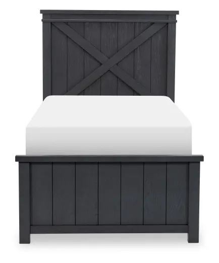 Legacy Classic Kids 1860-4103K Flatiron Black Twin Panel Bed Legacy Classic Kids 1860-4103K Flatiron Black Twin Panel Bed