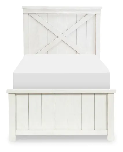 Legacy Classic Kids 1861-4103K Flatiron White Twin Panel Bed Legacy Classic Kids 1861-4103K Flatiron White Twin Panel Bed