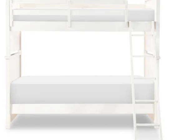 Legacy Classic Kids 1861-8110K Flatiron White Twin Over Twin Bunk Bed Legacy Classic Kids 1861-8110K Flatiron White Twin Over Twin Bunk Bed