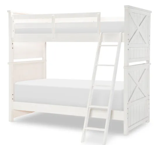 Legacy Classic Kids 1861-8110K Flatiron White Twin Over Twin Bunk Bed Legacy Classic Kids 1861-8110K Flatiron White Twin Over Twin Bunk Bed