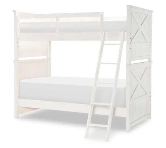 Legacy Classic Kids 1861-8110K Flatiron White Twin Over Twin Bunk Bed Legacy Classic Kids 1861-8110K Flatiron White Twin Over Twin Bunk Bed