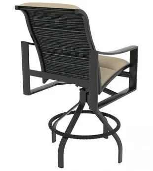 Tropitone Furniture 381527PS-28 Kenzo Padded Sling Swivel Bar Stool Tropitone Furniture 381527PS-28 Kenzo Padded Sling Swivel Bar Stool