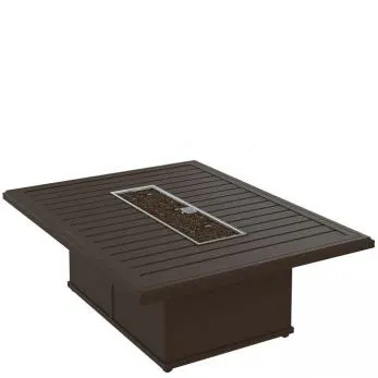 Tropitone Furniture 402367FPT-18 Banchetto 54×42″ Rectangular Fire Pit, Built-In Ignitor with Timer