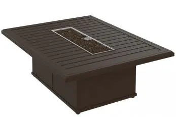 Tropitone Furniture 402367FPT-18 Banchetto 54x42" Rectangular Fire Pit, Built-In Ignitor with Timer Tropitone Furniture 402367FPT-18 Banchetto 54x42" Rectangular Fire Pit, Built-In Ignitor with Timer