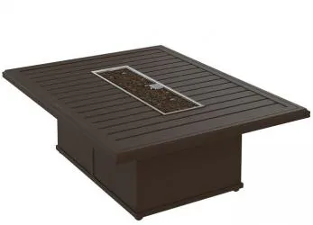 Tropitone Furniture 402367FPT-18 Banchetto 54x42" Rectangular Fire Pit, Built-In Ignitor with Timer Tropitone Furniture 402367FPT-18 Banchetto 54x42" Rectangular Fire Pit, Built-In Ignitor with Timer