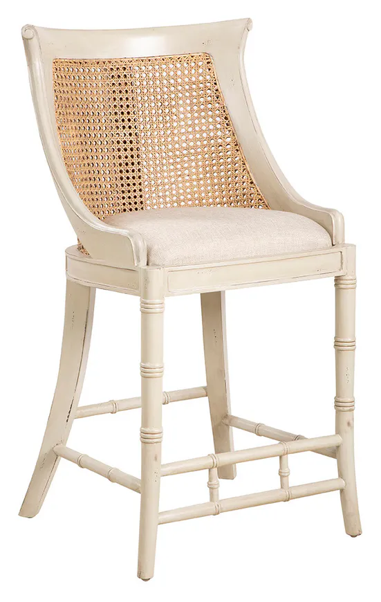 Furniture Classics 51856AC97 Cream Spoonback Counter Stool Furniture Classics 51856AC97 Cream Spoonback Counter Stool