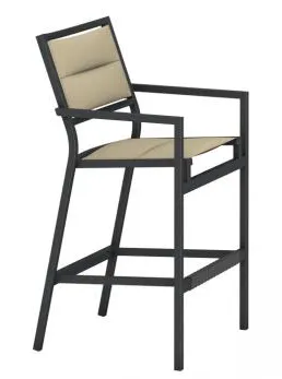 Tropitone Furniture 592326PS-30 Cabana Club Padded Sling Stationary Bar Stool Tropitone Furniture 592326PS-30 Cabana Club Padded Sling Stationary Bar Stool