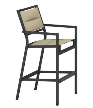Tropitone Furniture 592326PS-30 Cabana Club Padded Sling Stationary Bar Stool Tropitone Furniture 592326PS-30 Cabana Club Padded Sling Stationary Bar Stool