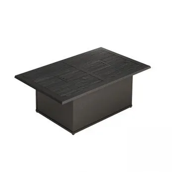 Tropitone Furniture 632153FPL-18 Crestwood 50″ x 30″ Rectangular, 18″ HT, Match Lit Fire Pit