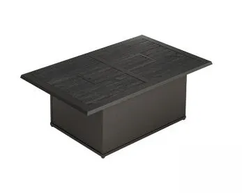 Tropitone Furniture 632153FPL-18 Crestwood 50" x 30" Rectangular, 18" HT, Match Lit Fire Pit Tropitone Furniture 632153FPL-18 Crestwood 50" x 30" Rectangular, 18" HT, Match Lit Fire Pit