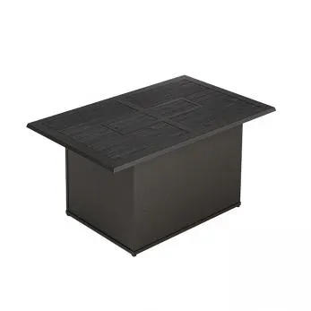 Tropitone Furniture 632153FPL-24 Crestwood 50″ x 30″ Rectangular, 24″ HT, Match Lit Fire Pit