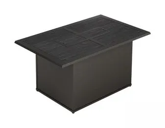 Tropitone Furniture 632153FPL-24 Crestwood 50" x 30" Rectangular, 24" HT, Match Lit Fire Pit Tropitone Furniture 632153FPL-24 Crestwood 50" x 30" Rectangular, 24" HT, Match Lit Fire Pit