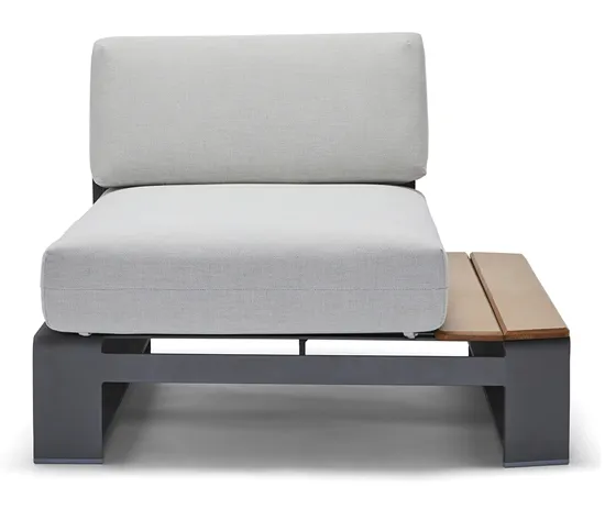 Woodard 7B0473N Gather RHF Chaise Unit with NexTeak Accent Woodard 7B0473N Gather RHF Chaise Unit with NexTeak Accent
