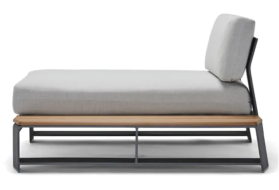 Woodard 7B0473N Gather RHF Chaise Unit with NexTeak Accent Woodard 7B0473N Gather RHF Chaise Unit with NexTeak Accent