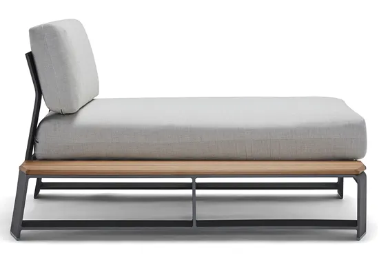 Woodard 7B0474N Gather LHF Chaise Unit with NexTeak Accent Woodard 7B0474N Gather LHF Chaise Unit with NexTeak Accent
