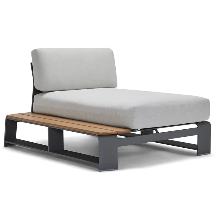 Woodard 7B0474N Gather LHF Chaise Unit with NexTeak Accent
