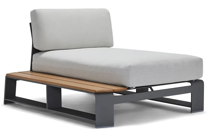 Woodard 7B0474N Gather LHF Chaise Unit with NexTeak Accent Woodard 7B0474N Gather LHF Chaise Unit with NexTeak Accent