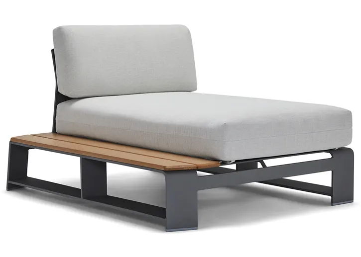 Woodard 7B0474N Gather LHF Chaise Unit with NexTeak Accent Woodard 7B0474N Gather LHF Chaise Unit with NexTeak Accent