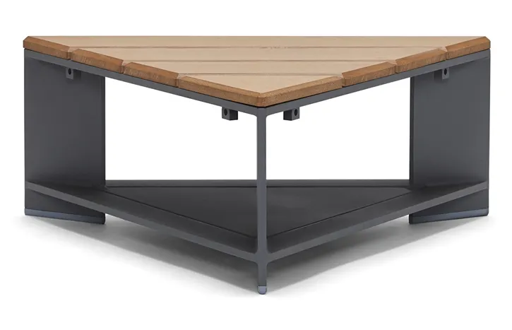 Woodard 7B0T39N Gather Triangle Coffee Table with NexTeak Top Woodard 7B0T39N Gather Triangle Coffee Table with NexTeak Top